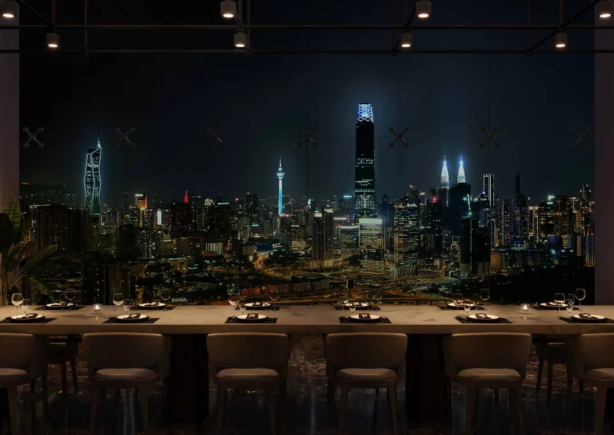 頂樓天際餐廳示意圖