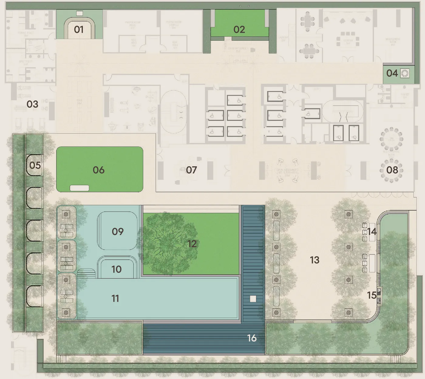 WOLO Mont Kiara 住戶設施樓層平面圖
